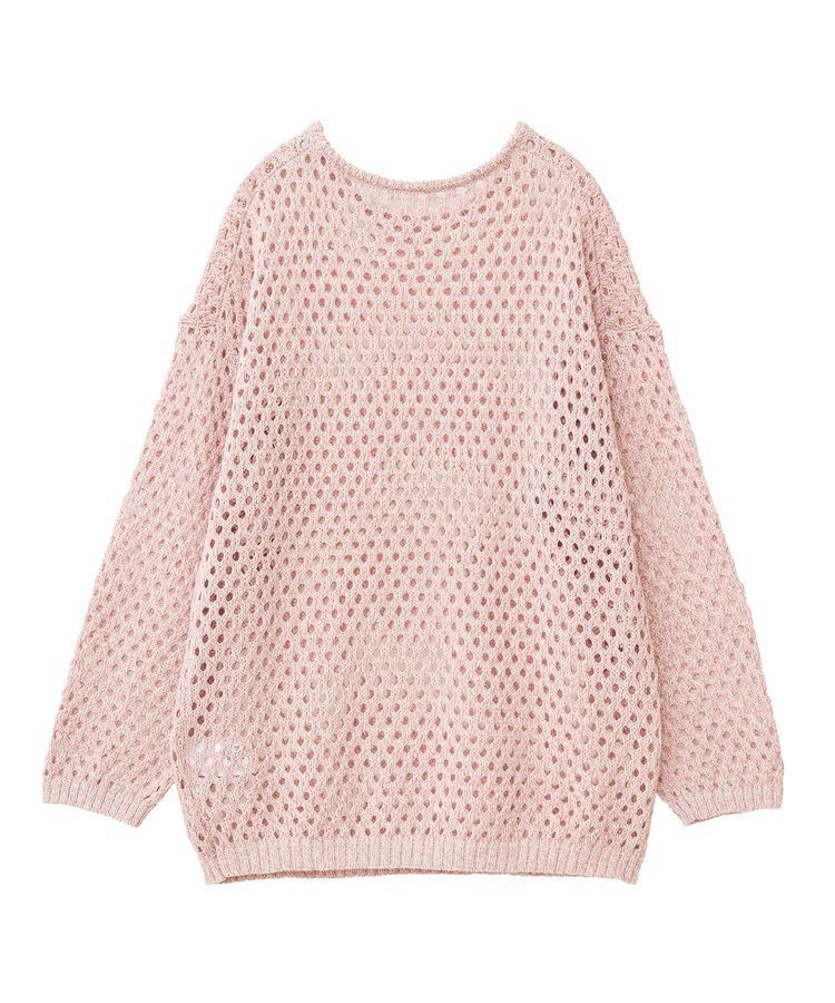 earth music&ecology「カラーメッシュプルオーバー」|チュニック|