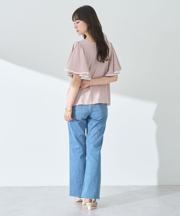 earth music&ecology「パイピングフレアスリーブカットソー」|Tシャツ・カットソー|