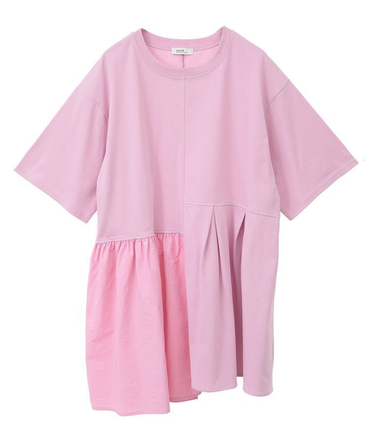 earth music&ecology「ドッキングヘムプルオーバー」|Tシャツ・カットソー|Pink