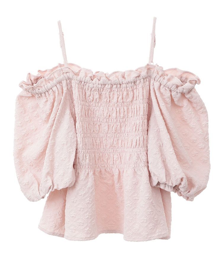 earth music&ecology「2wayオフショルジャガードブラウス」|シャツ・ブラウス|