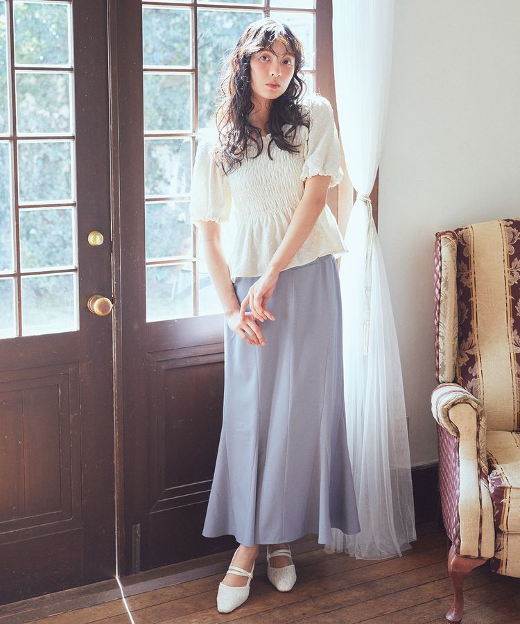 earth music&ecology「2wayオフショルジャガードブラウス」|シャツ・ブラウス|