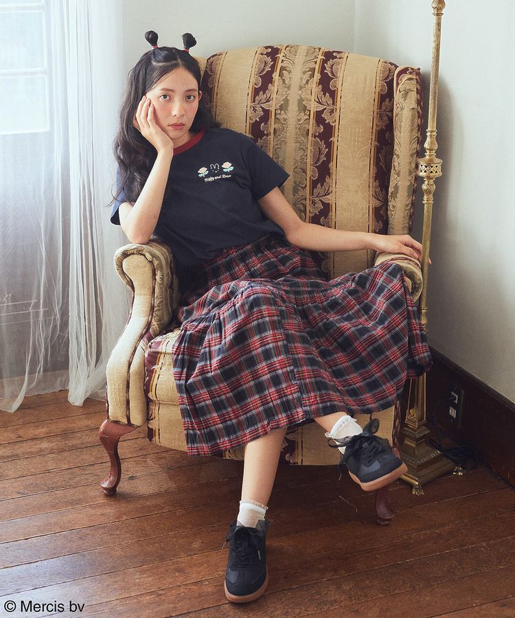 earth music&ecology「miffy/earth Rose ringer Tee」|Tシャツ・カットソー|