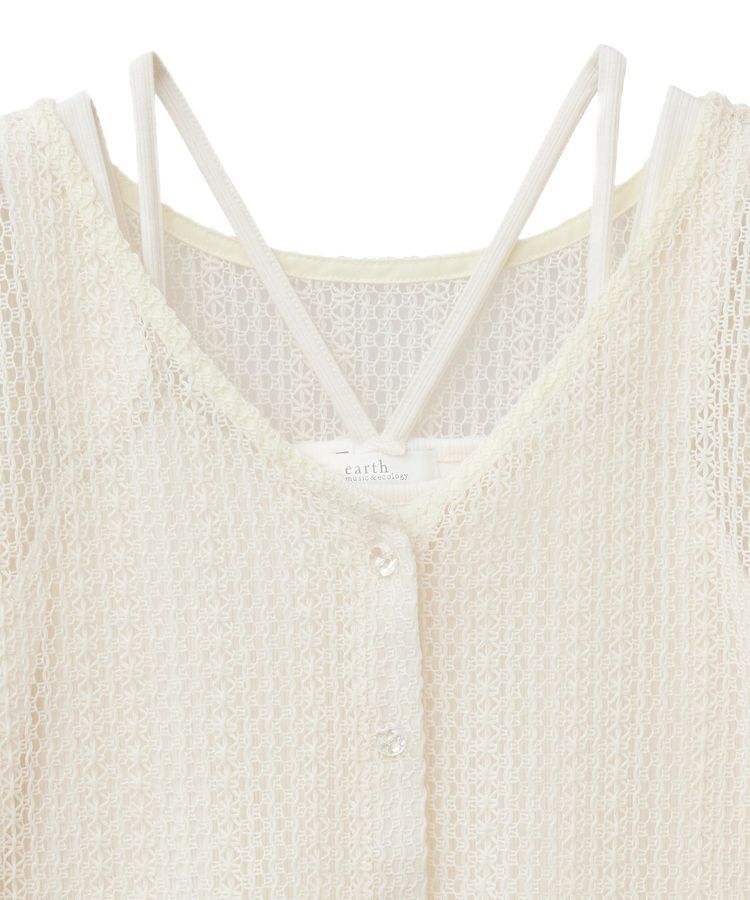 earth music&ecology「SET2点レースカーディガン＋レイヤードインナー」|カーディガン|