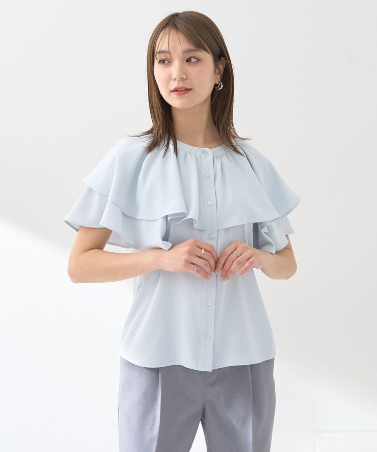 earth music&ecology「ケープブラウス」|シャツ・ブラウス|