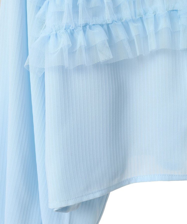 earth music&ecology「フロントチュールフリルクロップドシャツ」|シャツ・ブラウス|