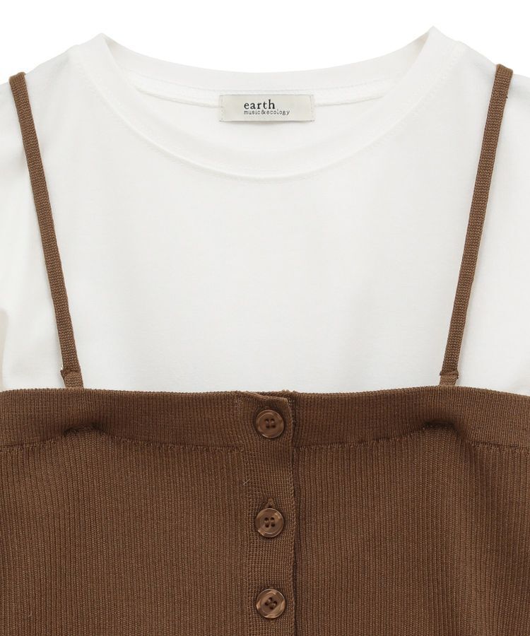 earth music&ecology「SET2点コンパクトTEE＋マルチwayニットビスチェ」|Tシャツ・カットソー|