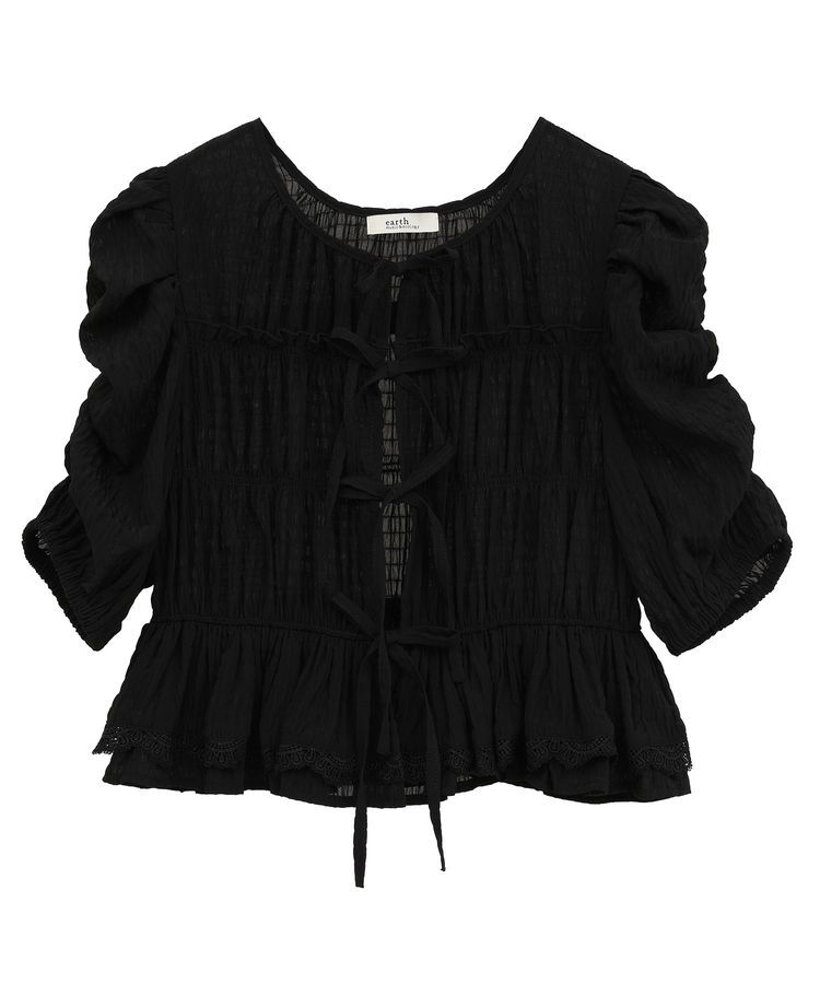 earth music&ecology「レースティアードシャーリングブラウス」|シャツ・ブラウス|