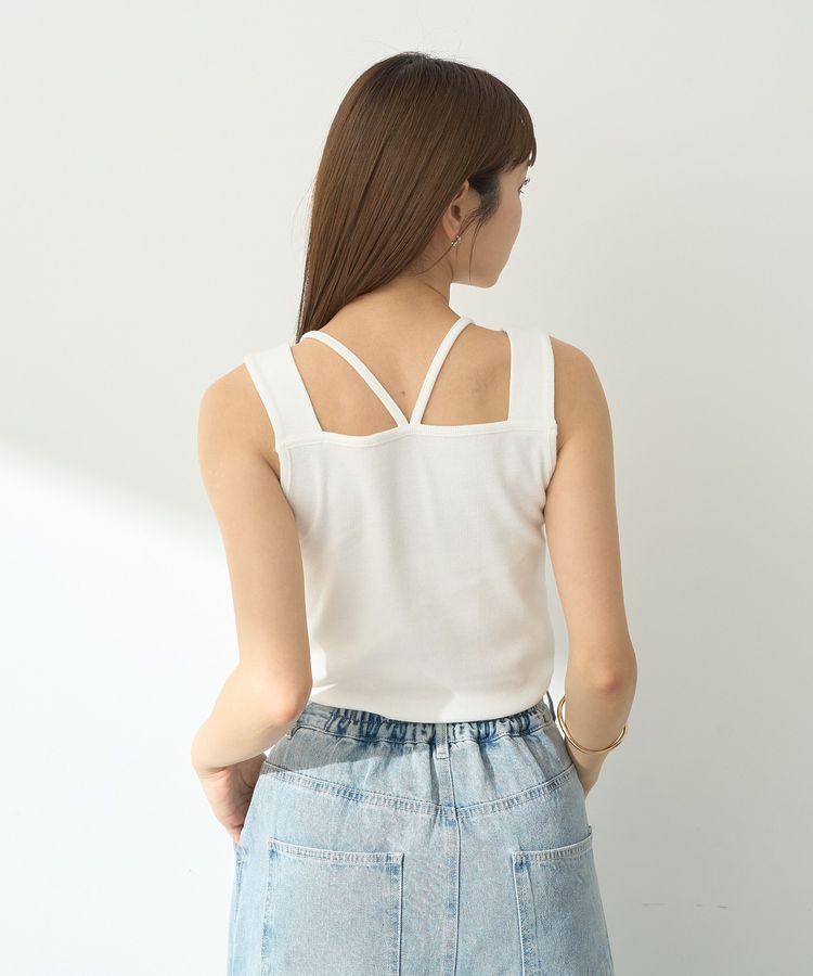 earth music&ecology「レイヤードカットタンクトップ」|キャミソール|