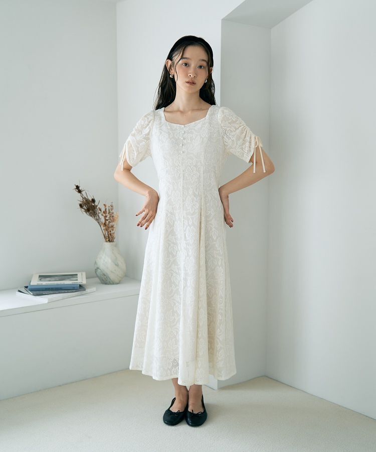 earth music&ecology「パネル切り替えレースワンピース」|ワンピース|