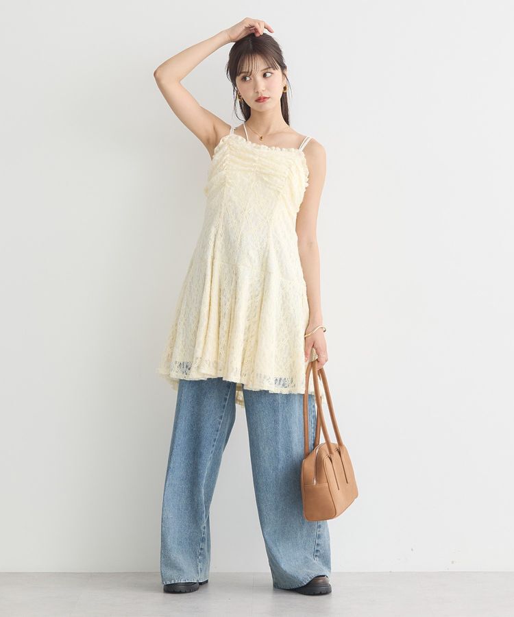 earth music&ecology「ハイウエストデニムパンツ」|デニム|