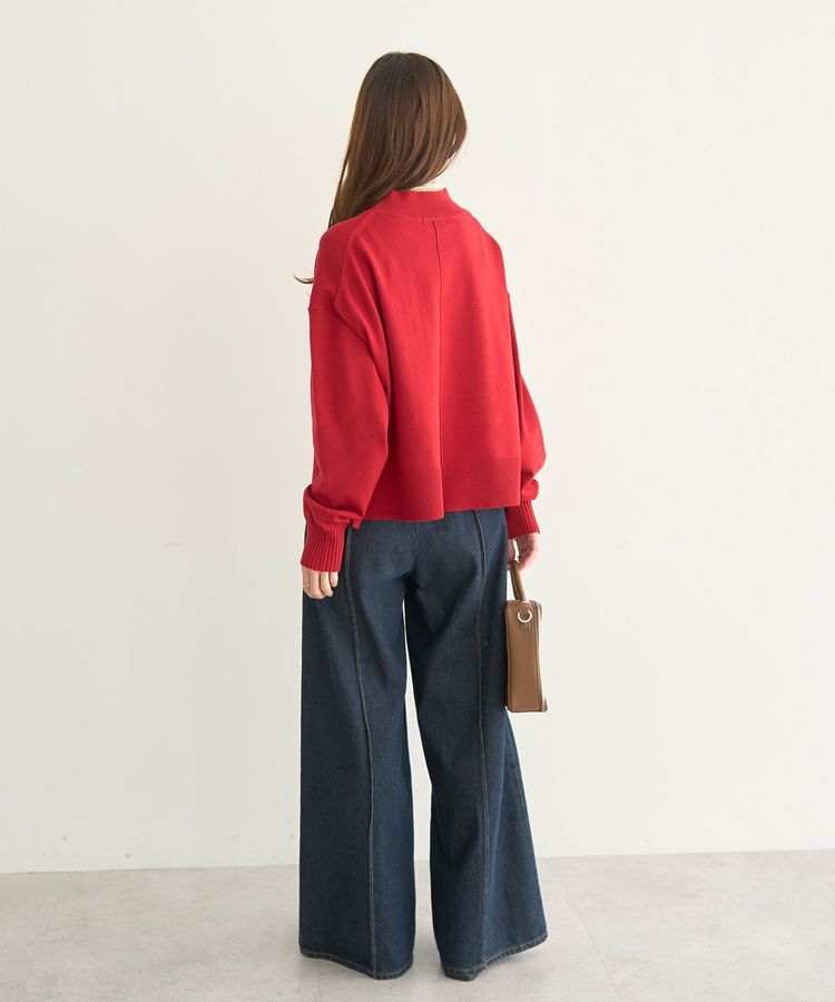 earth music&ecology「ハイウエストデニムパンツ」|デニム|