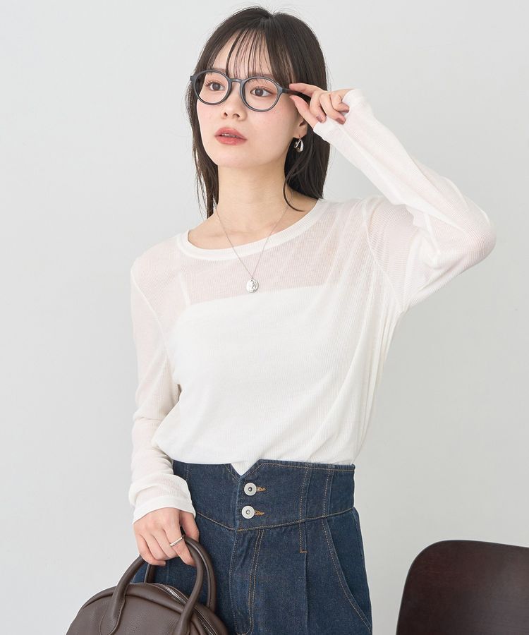 earth music&ecology「クルーネックシアーテレコプルオーバー」|Tシャツ・カットソー|