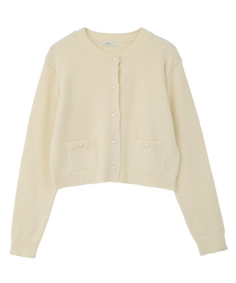 earth music&ecology「パウダーシャギークルーネックカーディガン」|カーディガン|