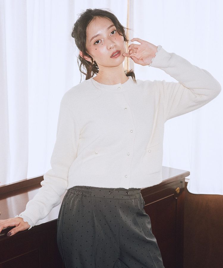 earth music&ecology「パウダーシャギークルーネックカーディガン」|カーディガン|