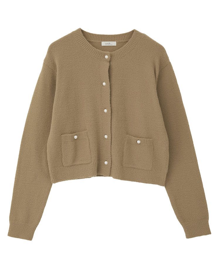 earth music&ecology「パウダーシャギークルーネックカーディガン」|カーディガン|