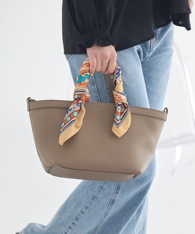 earth music&ecology「スカーフSET 2WAYミニトートバッグ」|トートバッグ|Mocha