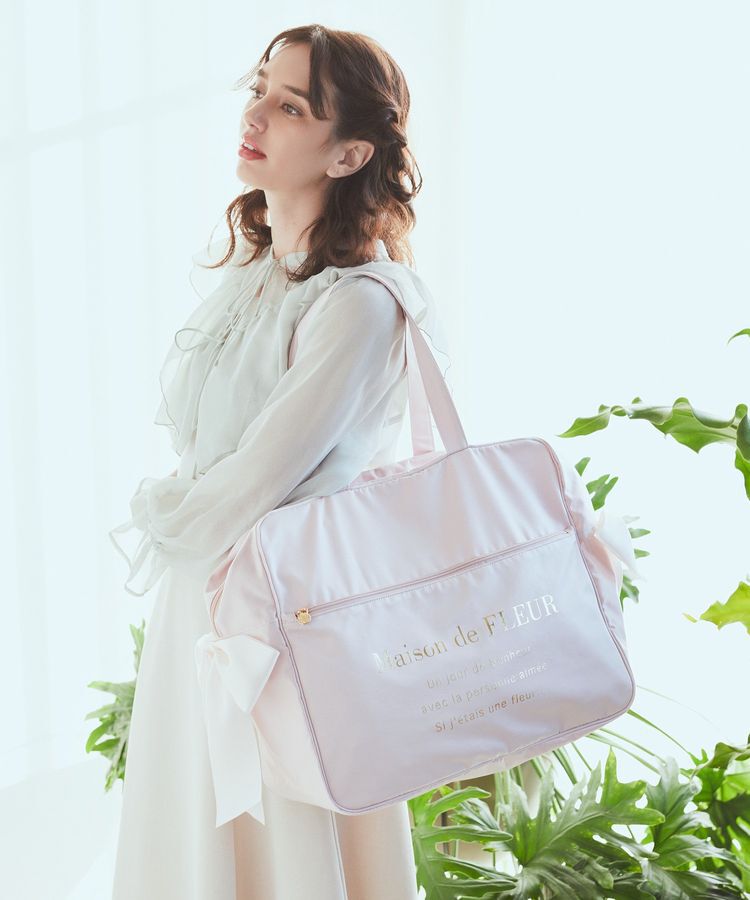 Maison de FLEUR「サテンキャリーオンバッグ」|トートバッグ|