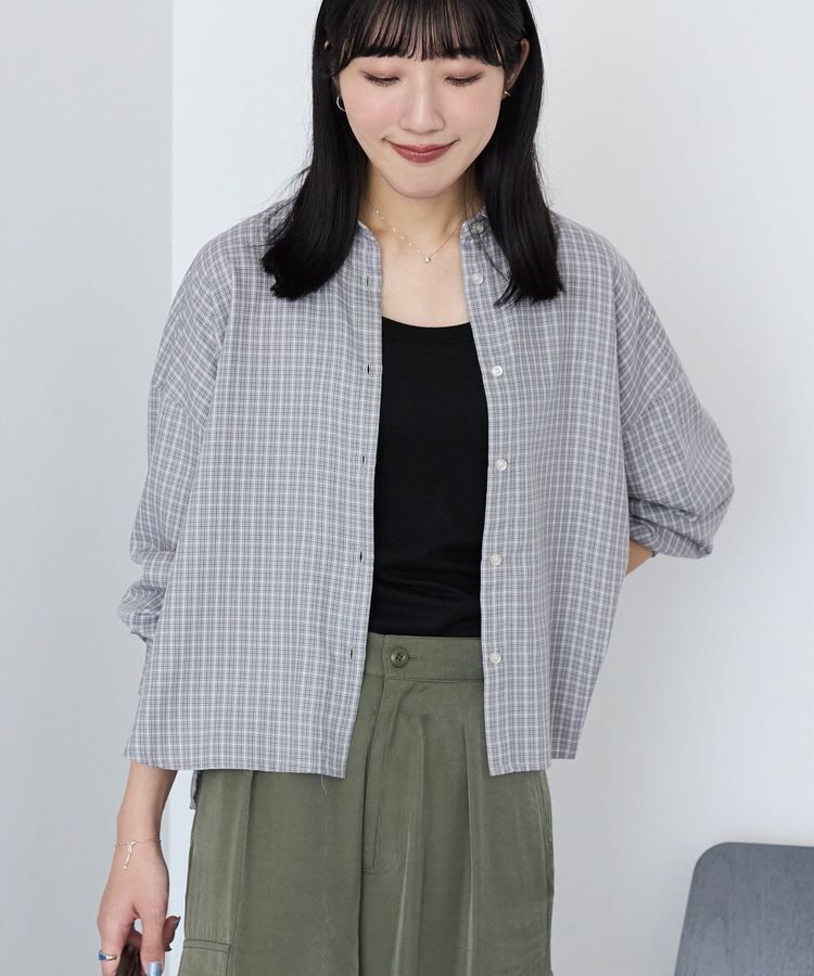 AMERICAN HOLIC「イージーケアチェックショート丈シャツ」|シャツ・ブラウス|