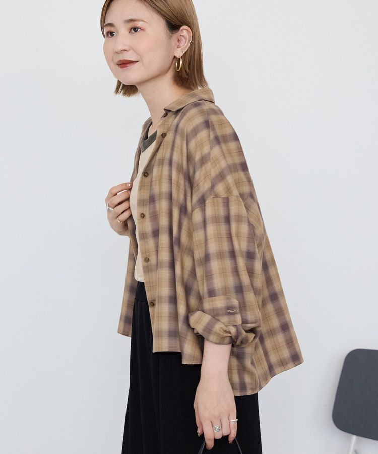 AMERICAN HOLIC「イージーケアチェックショート丈シャツ」|シャツ・ブラウス|