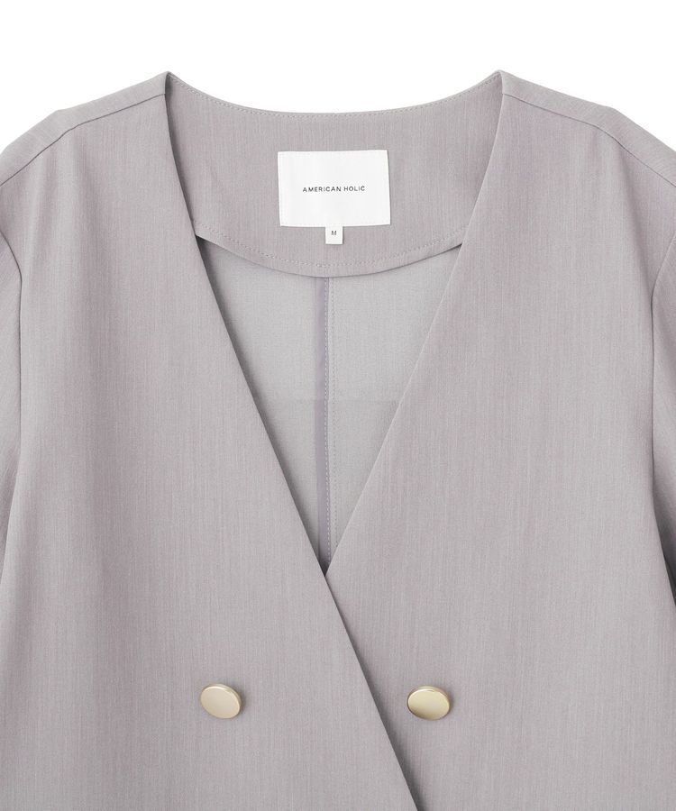 AMERICAN HOLIC「【イージーケア】ノーカラージャケット」|テーラードジャケット|