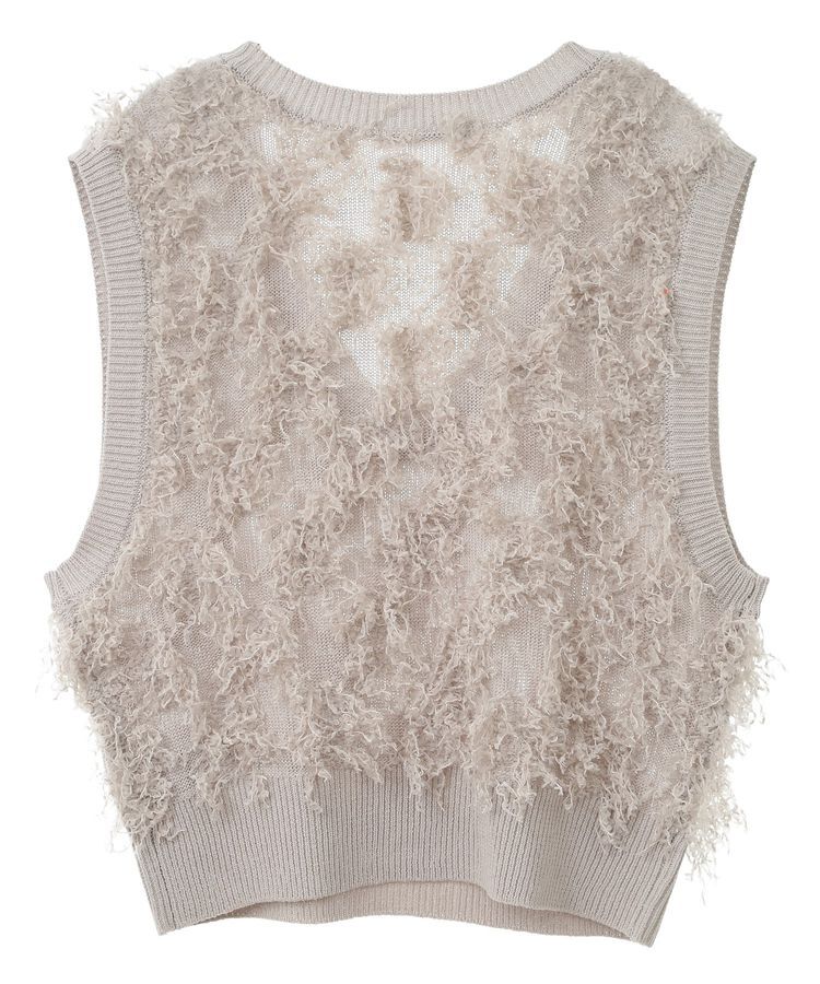 Green Parks「フリンジニットベスト」|ベスト・ジレ|