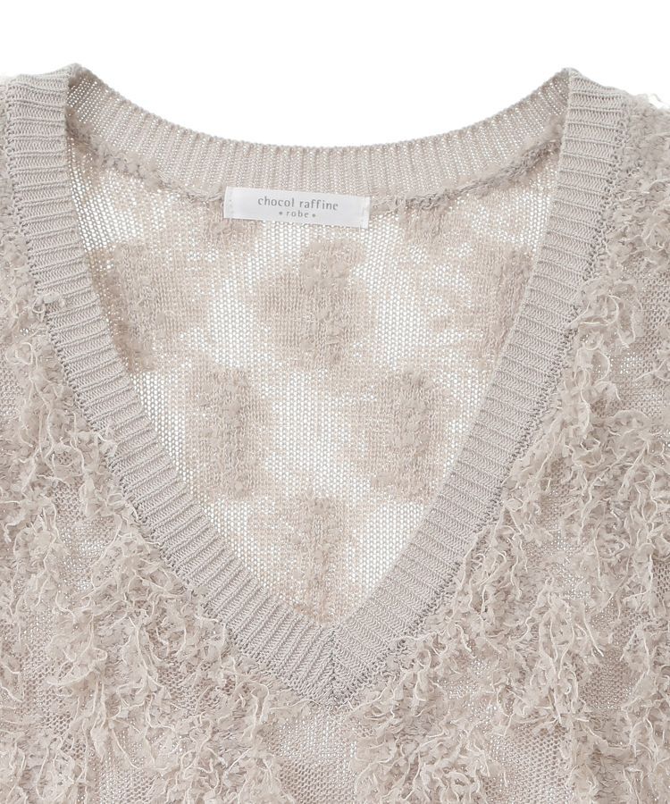 Green Parks「フリンジニットベスト」|ベスト・ジレ|