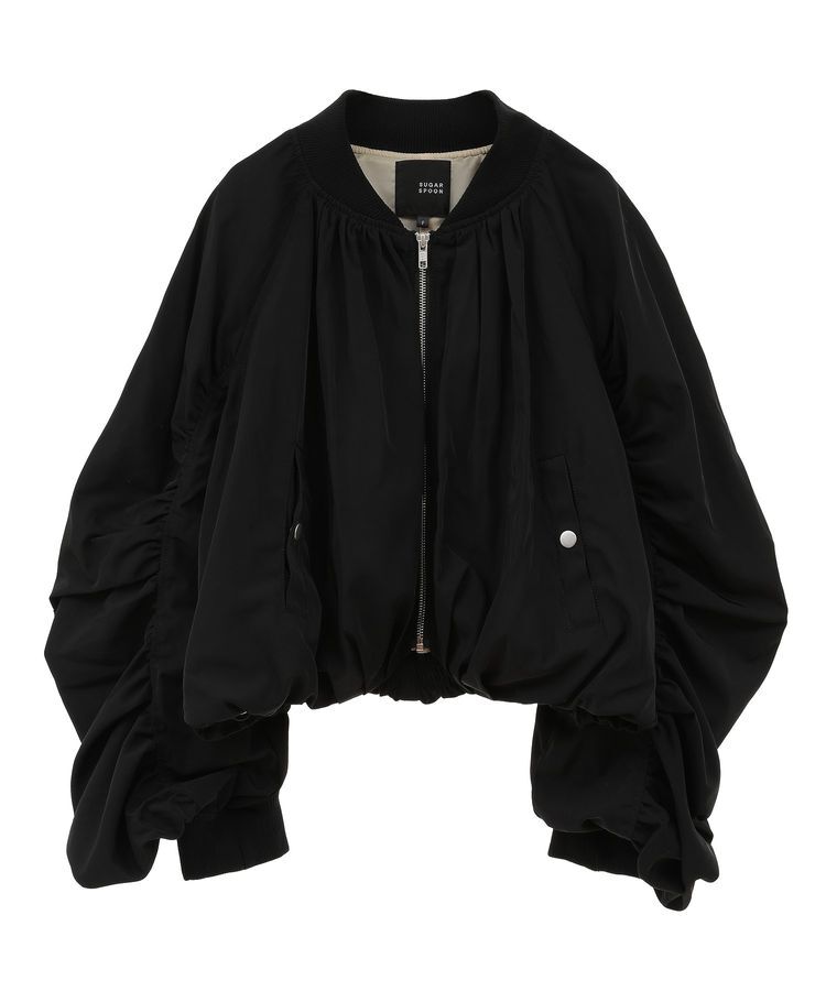 Green Parks「・SUGAR SPOON ボリュームギャザーMA-1」|ブルゾン・スタジャン|