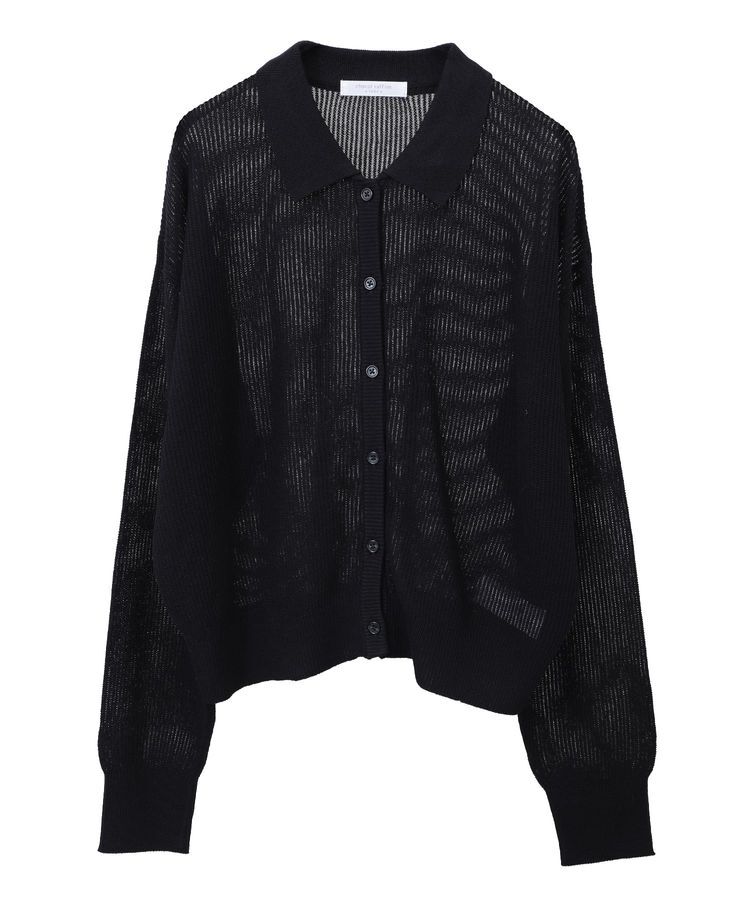 Green Parks「衿つきメッシュニットプルオーバー」|ニット・セーター|