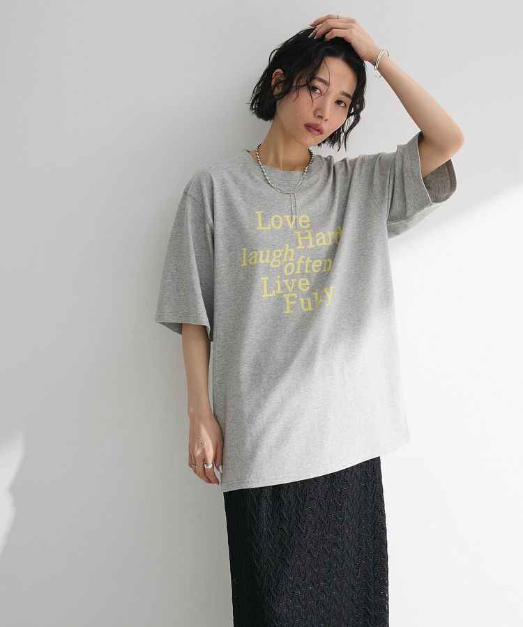 Green Parks「・ELENCARE DUE ロゴpt 6分袖TEE」|Tシャツ・カットソー|Gray Mixture
