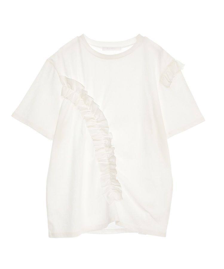 Green Parks「・Petit Fleur アシンメトリーフリルTEE」|Tシャツ・カットソー|