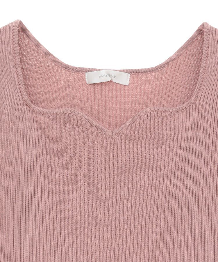 Green Parks「・swing by ハートネックペプラムニット」|ニット・セーター|