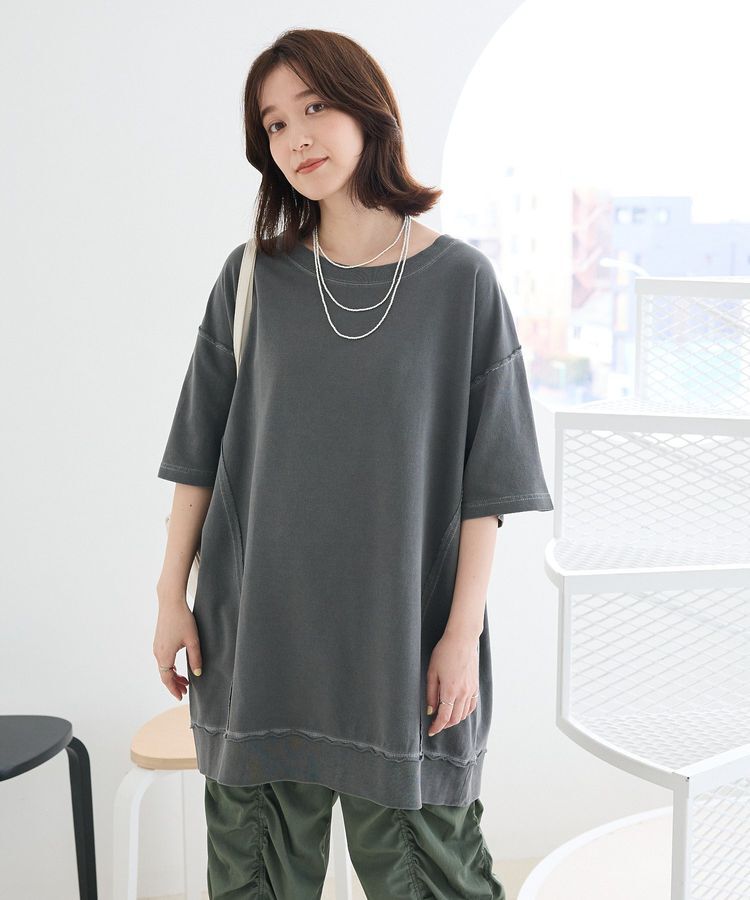 armonia「ピグメント裏毛切りっぱなしチュニック」|チュニック|