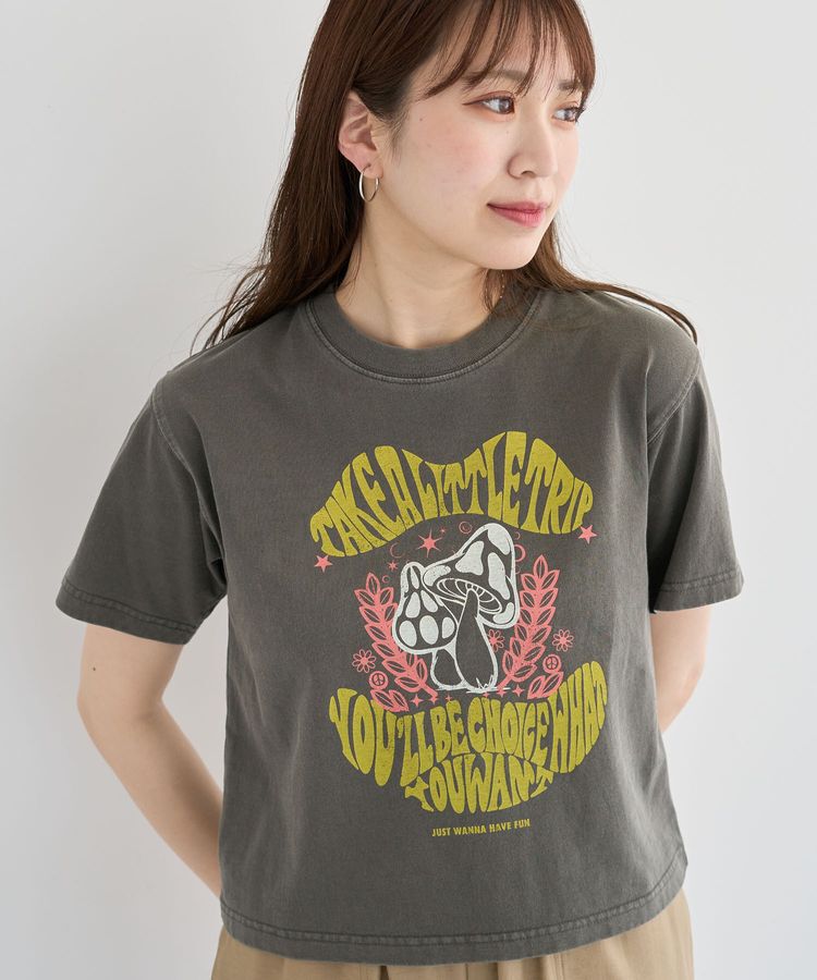 Green Parks「・DOUBLE FLAGS ヴィンテージライクプリントT」|Tシャツ・カットソー|