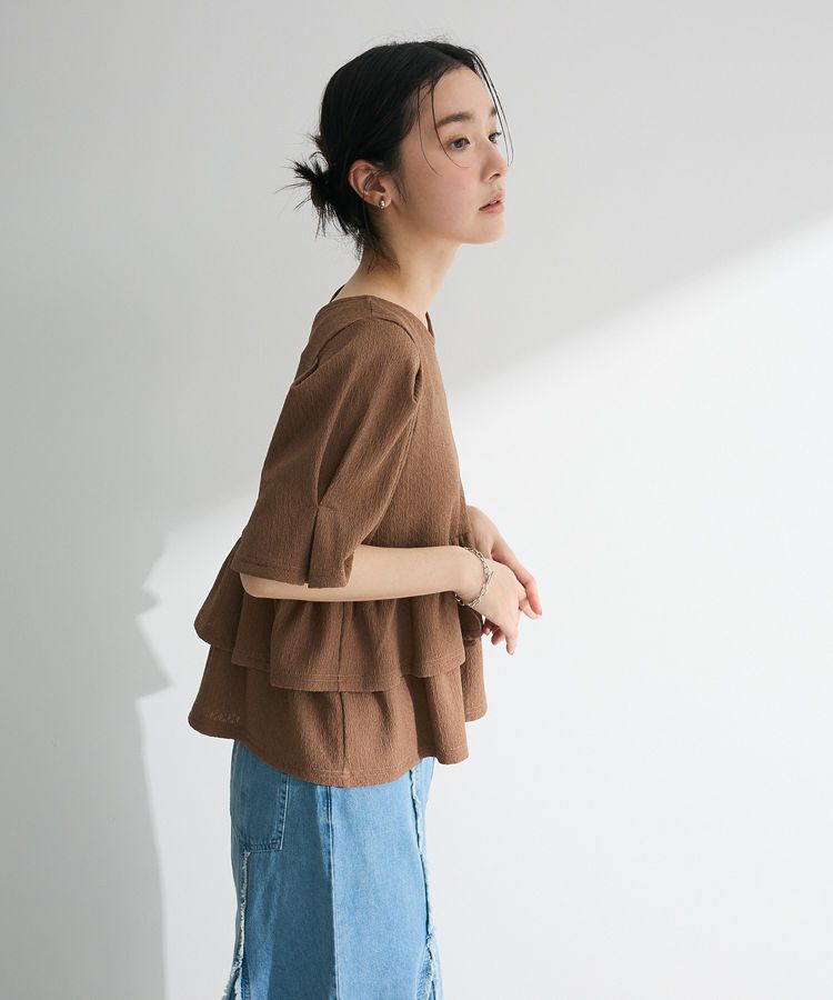 Green Parks「・PetitFleur 2wayダイヤ柄プルオーバー」|Tシャツ・カットソー|