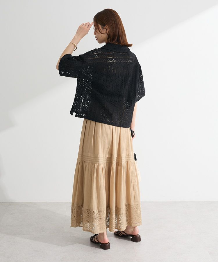 Green Parks「インド綿 衿付きレースシャツ」|シャツ・ブラウス|