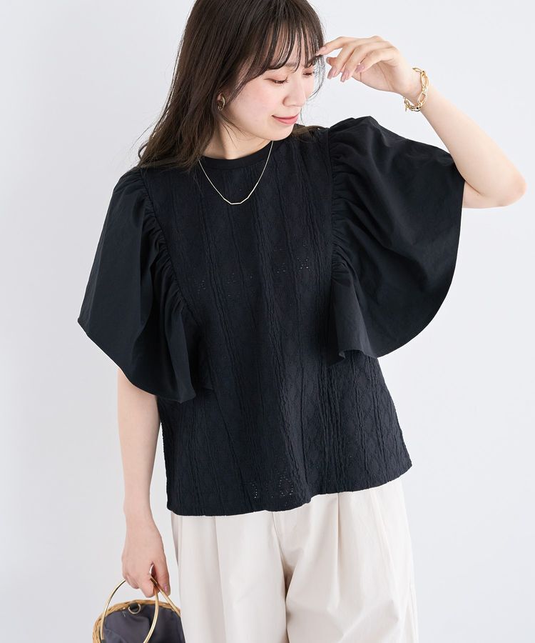 Green Parks「・SUGAR SPOON ラッフルスリーブTEE」|Tシャツ・カットソー|Black