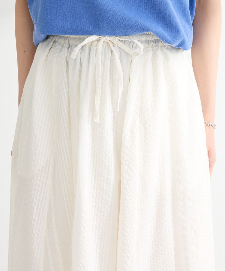 Green Parks「インド綿 シアーサッカーギャザースカート」|スカート|