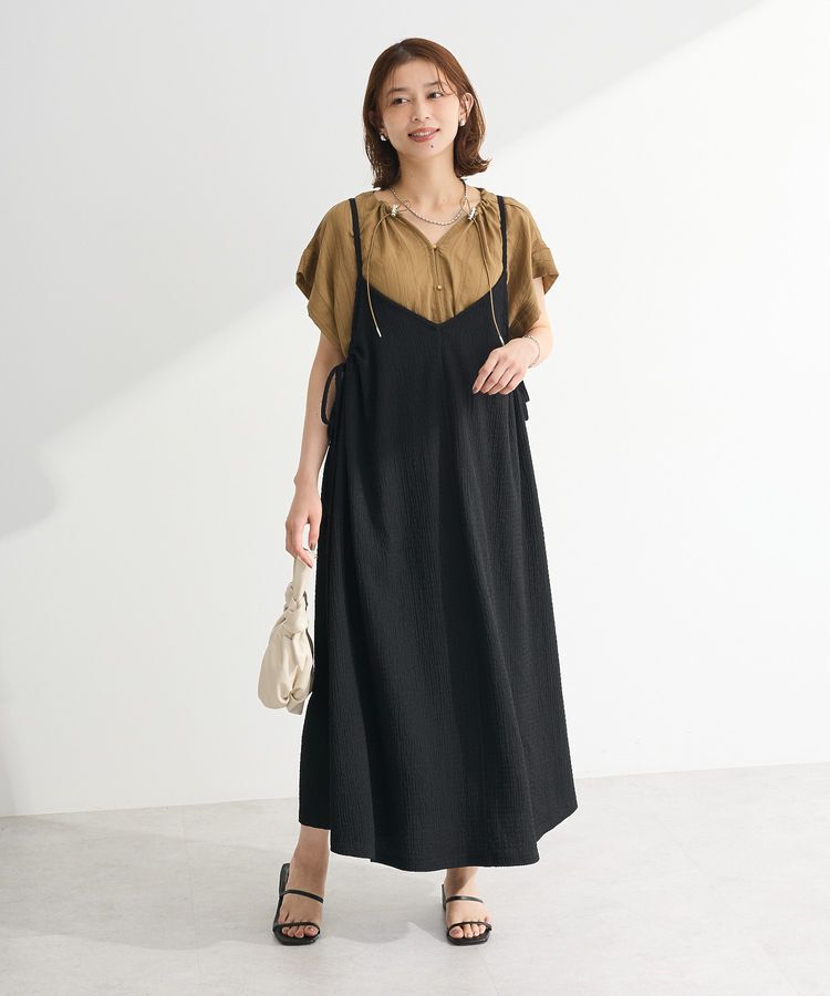 Green Parks「表面感脇リボンキャミワンピース」|ワンピース|