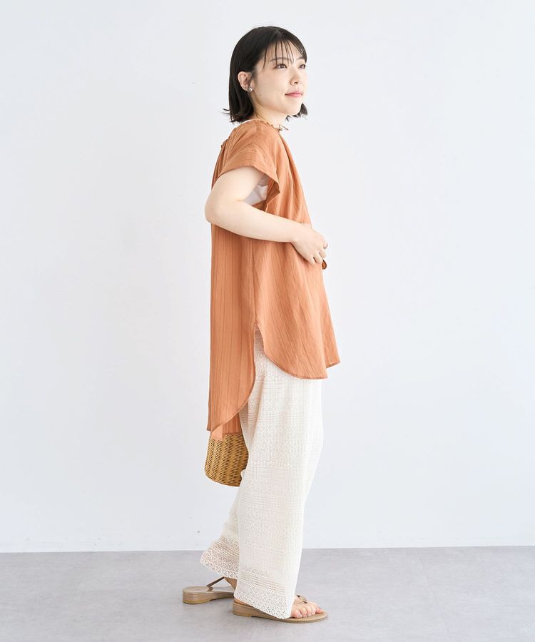 Green Parks「ドロストネックフレンチスリーブブラウス」|シャツ・ブラウス|