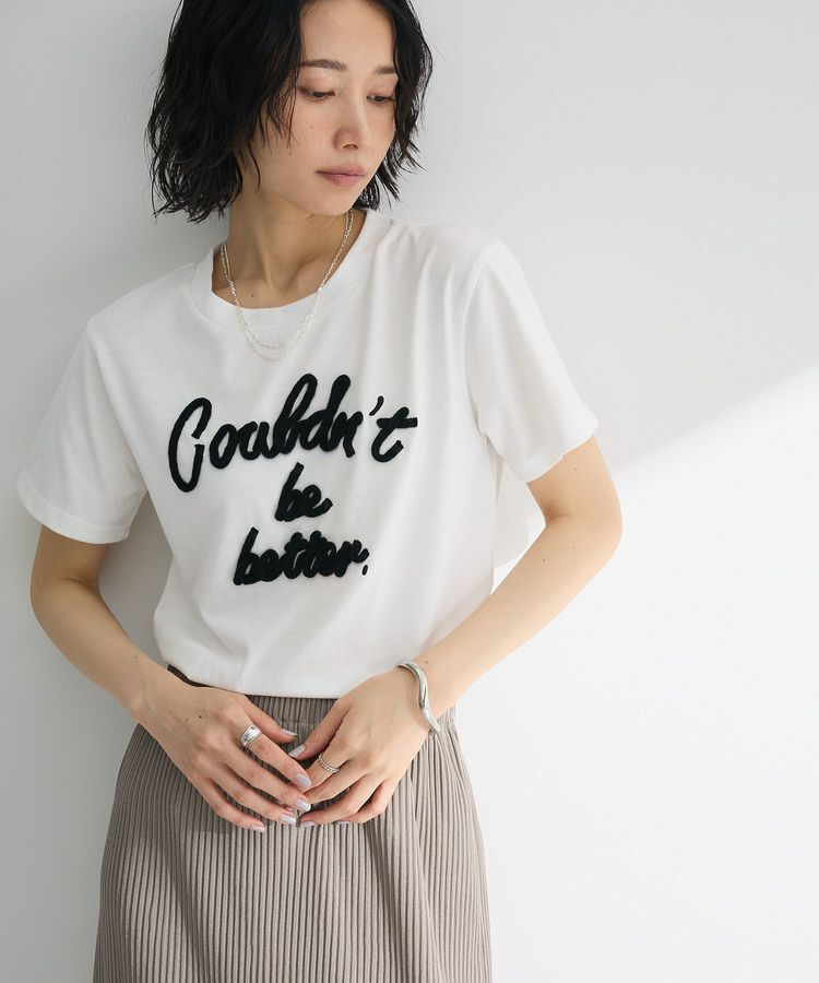 Green Parks「・swing by コード刺繍ロゴTEE」|Tシャツ・カットソー|Off White