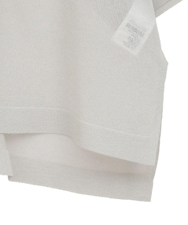 Green Parks「アソートロゴ半袖シアーニットプルオーバー」|ニット・セーター|