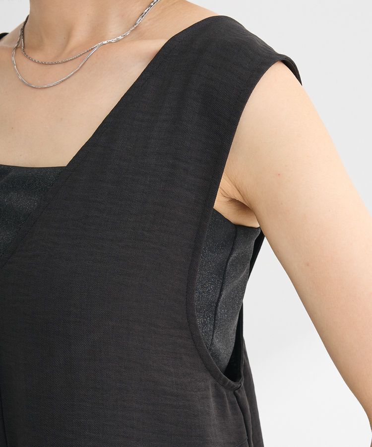 armonia「接触冷感麻調ゆったりサロペット」|オールインワン|