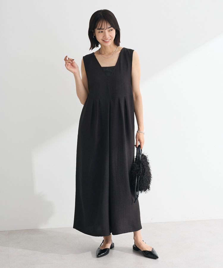 armonia「接触冷感麻調ゆったりサロペット」|オールインワン|