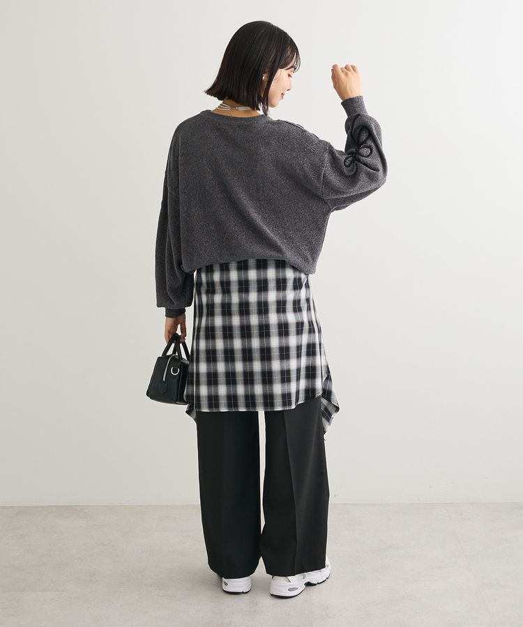 Green Parks「刺繍コードニットプルオーバー」|ニット・セーター|