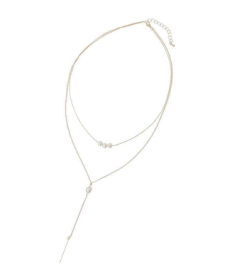 Green Parks「Y字2連ネックレス」|ネックレス|Gold