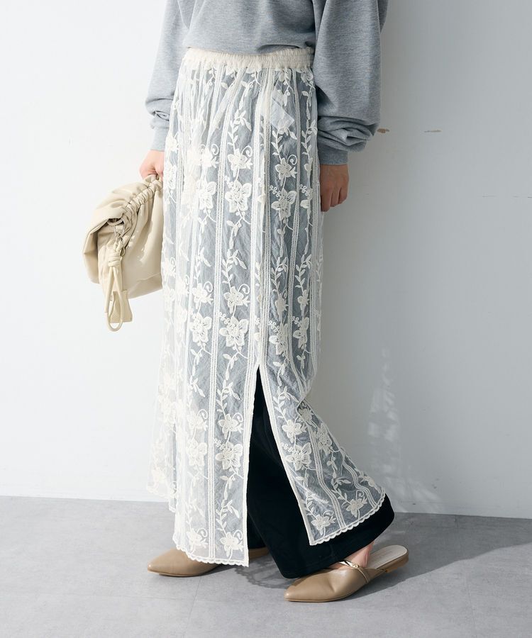 Green Parks「レイヤードレーススカート」|スカート|