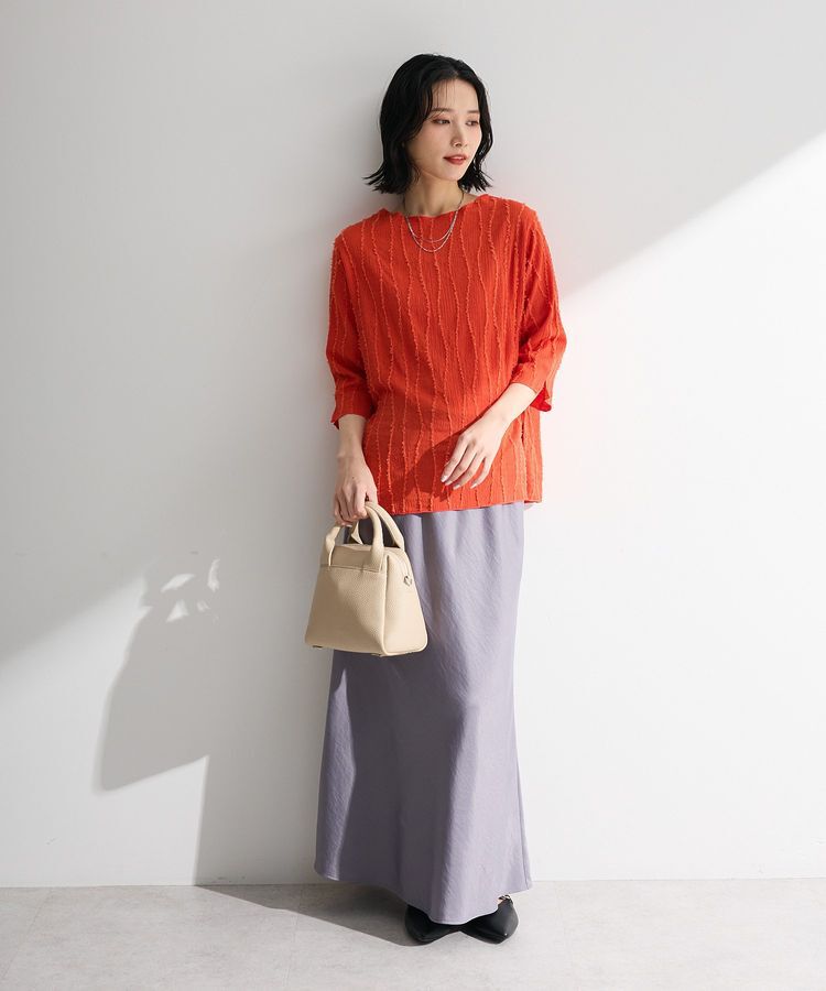 Green Parks「5分袖表面感カットプルオーバー」|Tシャツ・カットソー|