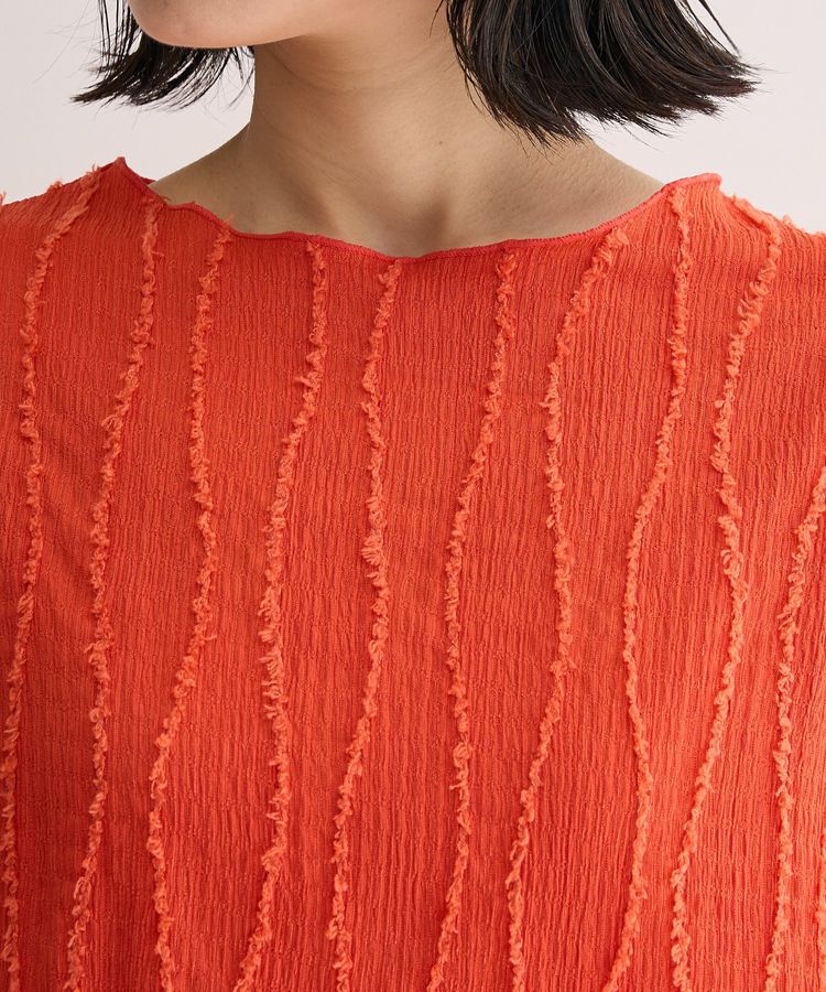 Green Parks「5分袖表面感カットプルオーバー」|Tシャツ・カットソー|