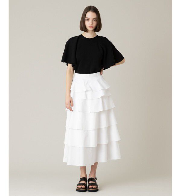 LOULOU WILLOUGHBY「《ドラマ着用》【LOULOU WILLOUGHBY】タフタミルフィーユスカート」|スカート|