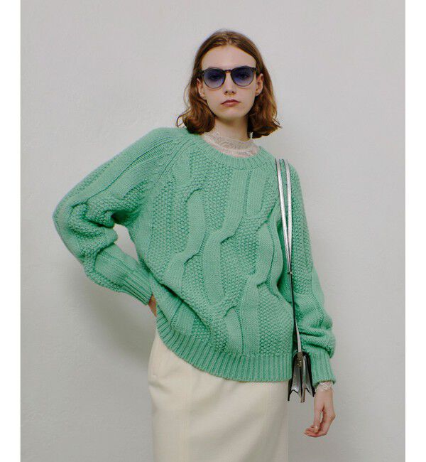 allureville「ランダムケーブルプルオーバー」|ニット・セーター|